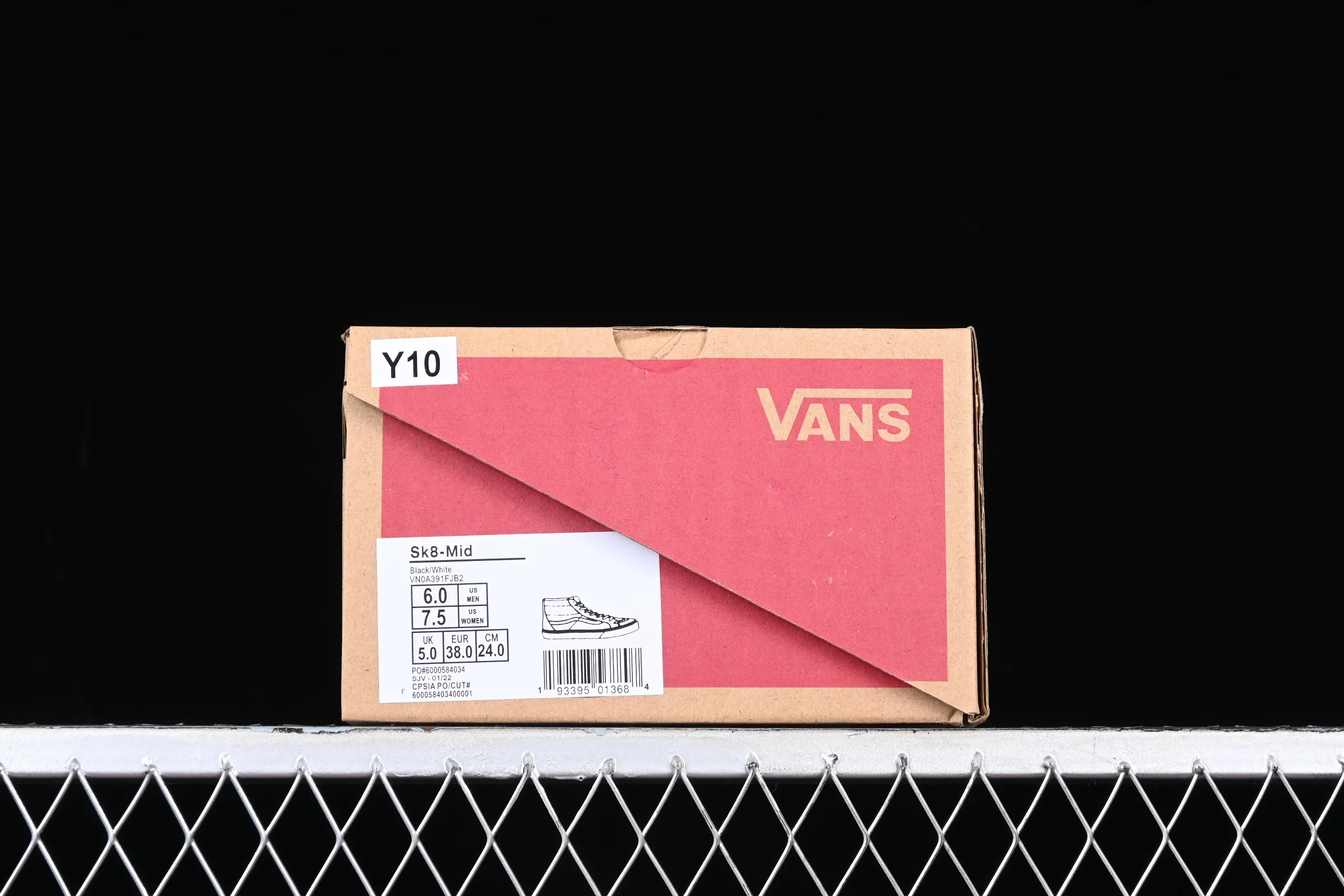 All categories Vans Vans series Vans Mid Vans SK8-Mid Vans mid-top black dark checkerboard Chinese casual sneakers VN0A391FJB2